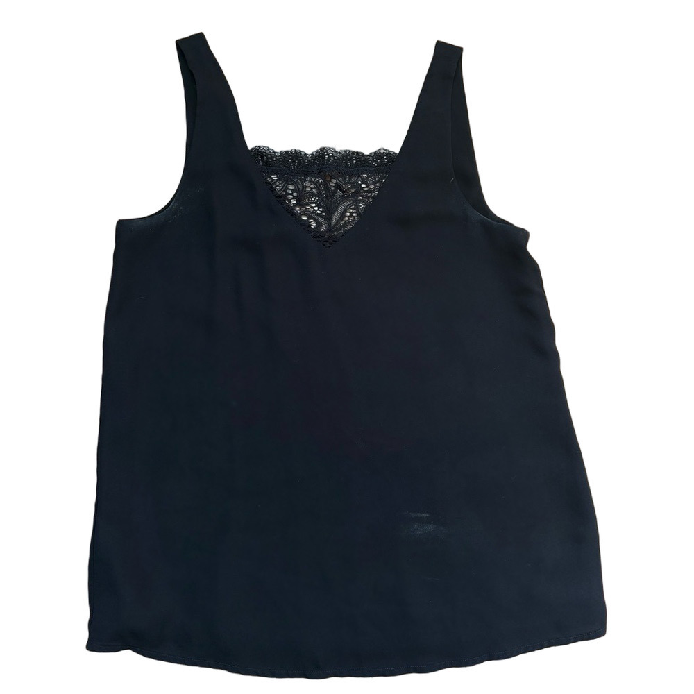 Tristan Black Camisole with Lace Detail